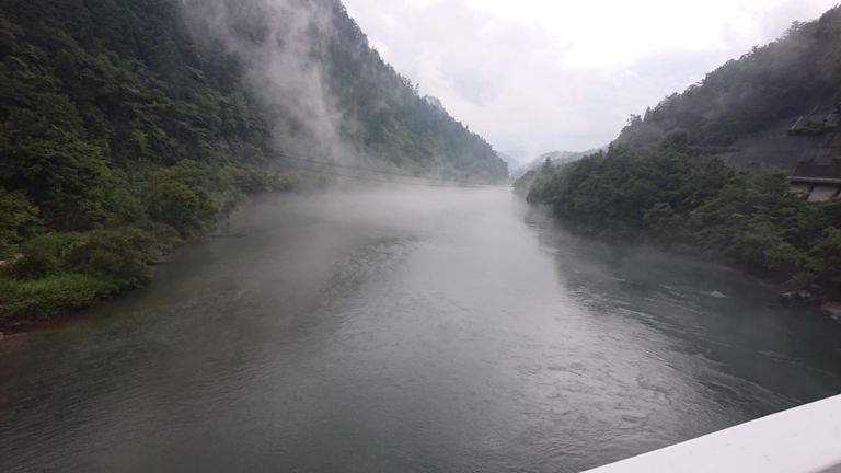 上松町から坂下まで雨が降ったり止んだり...　密かに他に参加者がいたら申し訳なかったなと...