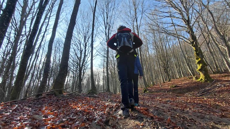 Oketa (1031 metros) desde las canteras del Gorbeia