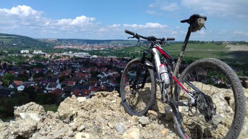 Blick auf Würzburg von der A3 Baustelle