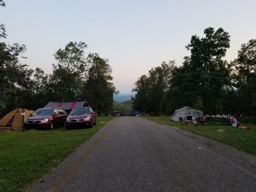 Lots of people camping.