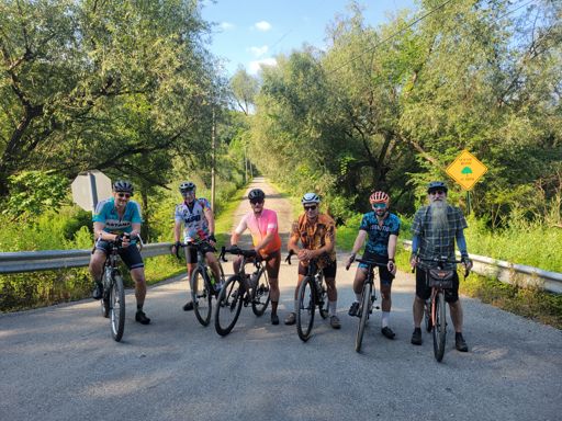 Part of the medium-distance pace group.  Photo courtesy of Kathy.