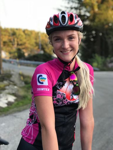 Dagens eneste pedalpige. Råsterk og veldig blid! Håper du blir med videre, Ane 😊