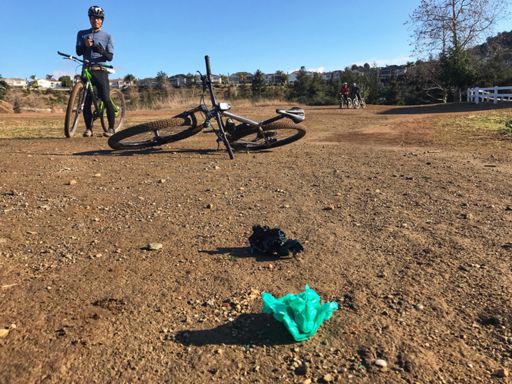 Waaaayyyy too many poop bags left on the trails 💩