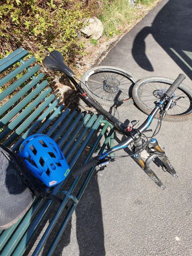 Venter på sykkelberging