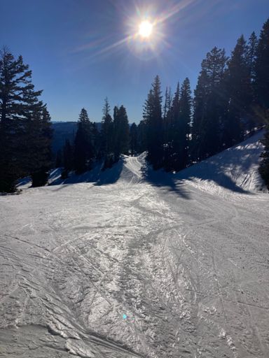 It was very slick in the shady areas!