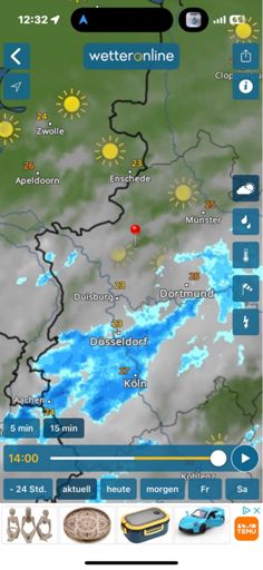 Flucht vor Gewitter, eigentlich sollte es heute trocken bleiben…