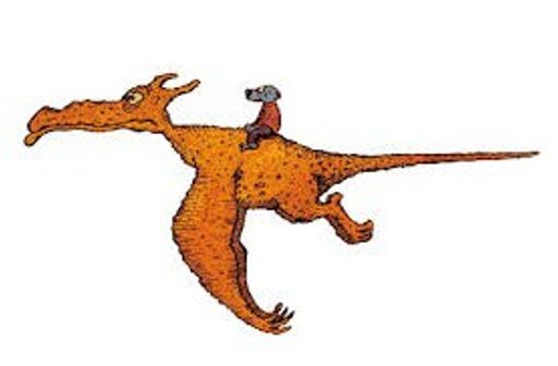 Den Flugsaurier gelaufen.