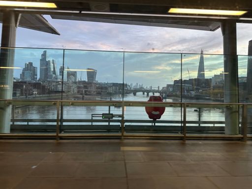 Sunrise at 7:50am at London Blackfriars Station.