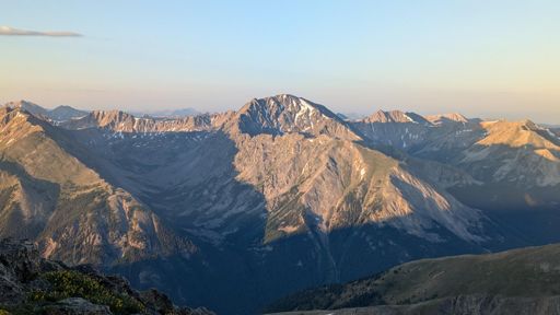 La Plata Peak seen from the descent to the Black Cloud Trail