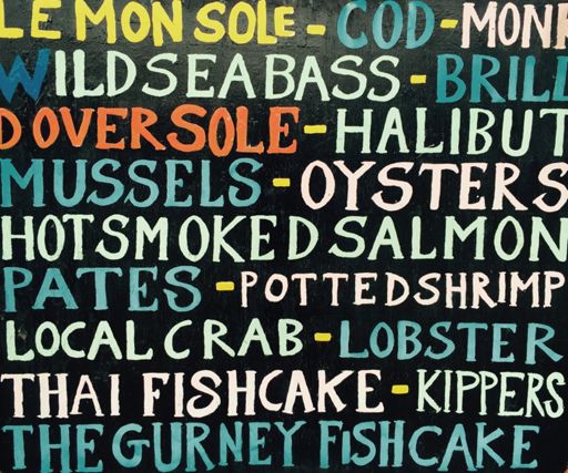 Fishy signpainting in Burnham Market