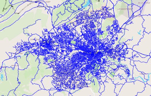 Just under 64% of Roanoke County complete. Everything that's left is nothing but hills.