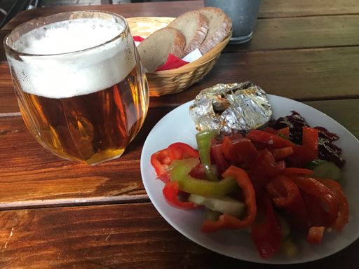 Grilled cheese and Czech pilsner