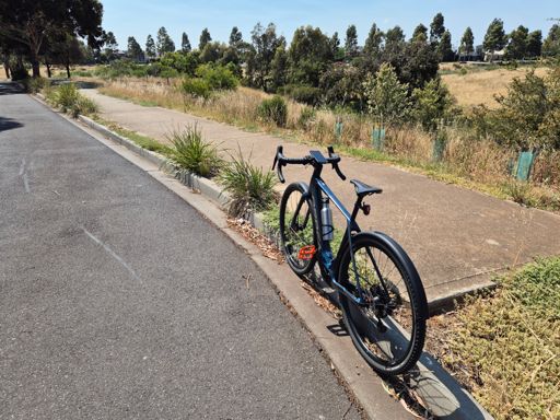 The northern end of the Kororoit Creek Trail, beside a street named Jamieson Link in Caroline Springs. From such humble beginnings...