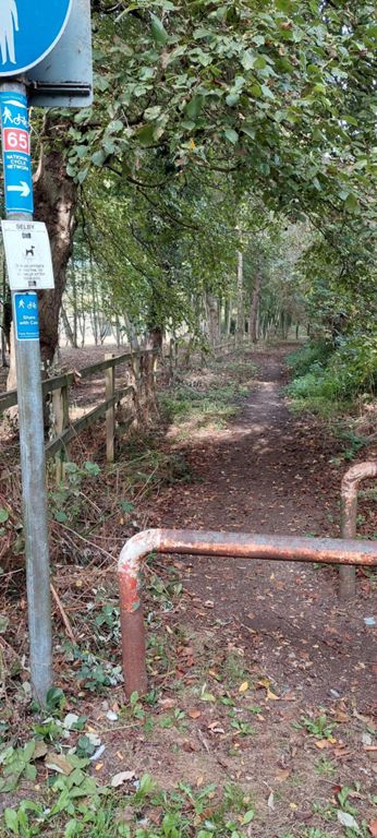 At this point in Selby, we chose to use the road.  Route 65 went down this and along a very narrow rugged track beside the river, both unfit for road bicycles.