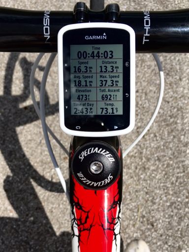 Looking down at the cockpit.