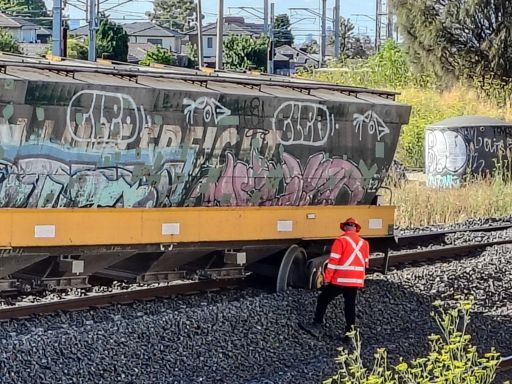 Near Jacana station. Seems like only one car derailed.