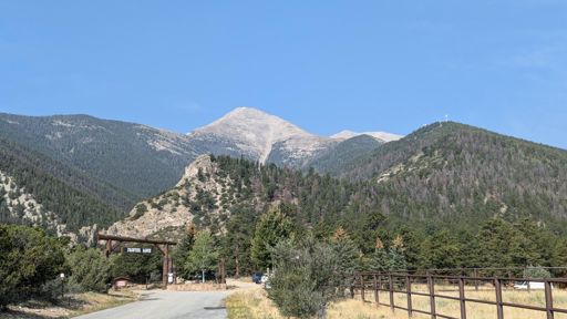 Mt. Princeton as seen from the paved road just before the lower trailhead.