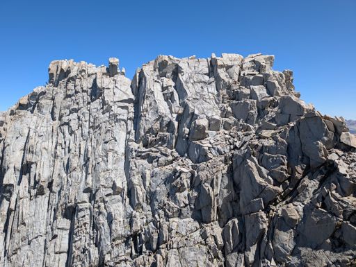 The summit ridge of Mount Gardiner, from the south summit.