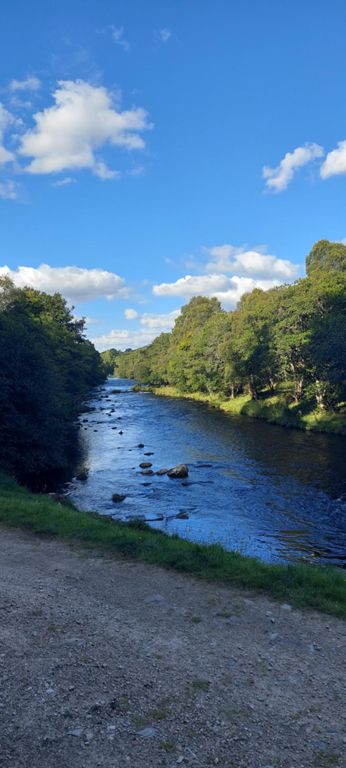 Sudden view of the River Shin on the B864.  https://en.wikipedia.org/wiki/River_Shin