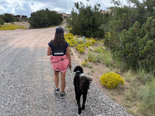 The 110 lb bride rucks 25 lbs in the hilly hood at 7000 ft.
