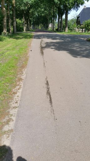 Bidon met 40kmph over de grond