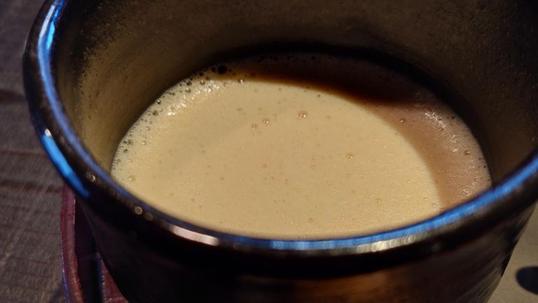 泡立ちました！　お店の人に褒められた✌