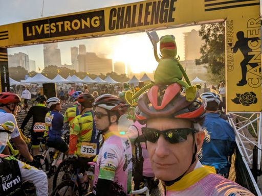 Team Kermit ready (but not eager) to start.