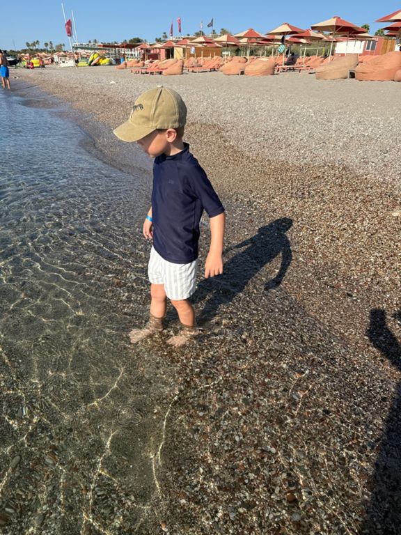 Morning Swim - another short 300m swim in between finding nice pebbles with the boys