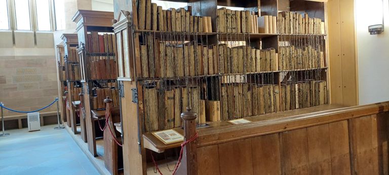 Chained libraries of the cathedral and All Saints

https://en.wikipedia.org/wiki/Hereford_Mappa_Mundi