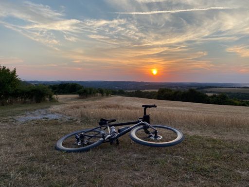 Sunset leaving Winchester