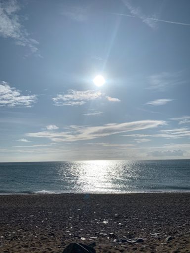 Sunny but a fierce headwind at Slapton Sands