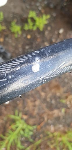 And another puncture. Plugged easily though. 2 minutes then back on the road.