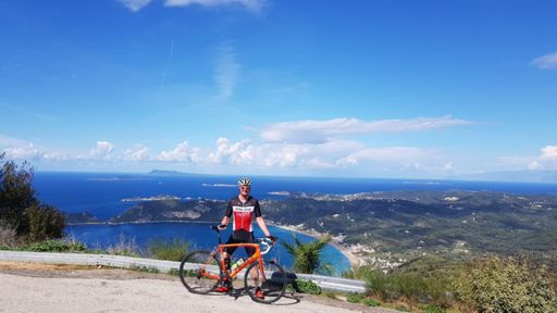 Super Panorama nach harter Kletterei