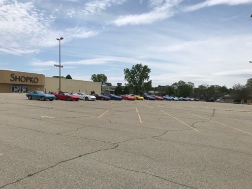 A row of Corvettes