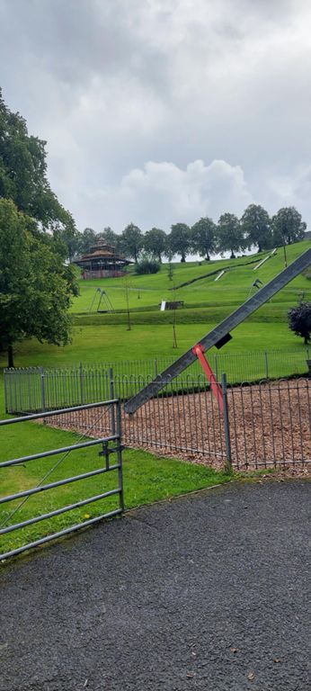 Bandstand from the 1911 Scottish National Exhibition in Glasgow located in the  Alexander Hamilton Memorial Park, Stonehouse, named after the successful carpet manufacturer who donated it in 1925. https://en.wikipedia.org/wiki/Stonehouse,_South_Lanarkshire#Alexander_Hamilton_Memorial_Park