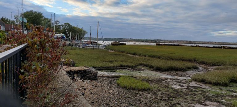 Looking north west up the Medway estuary from Gillingham.