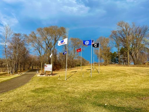 A rainbow was visible to the north as I returned to Rosemount.