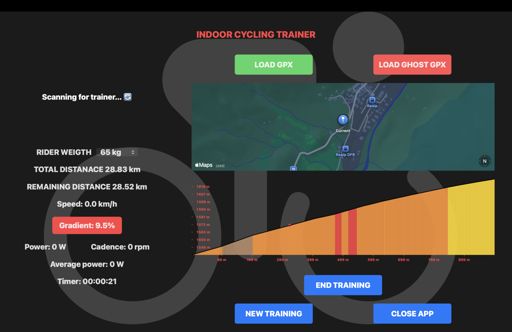 With trainer disconnected