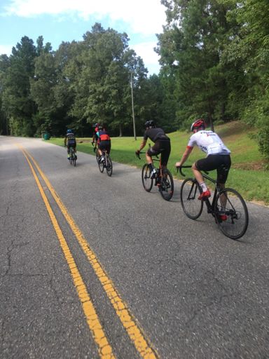 Six of us today, Blake behind Ed. Blake musta been falling back up the hill 😂😂😂