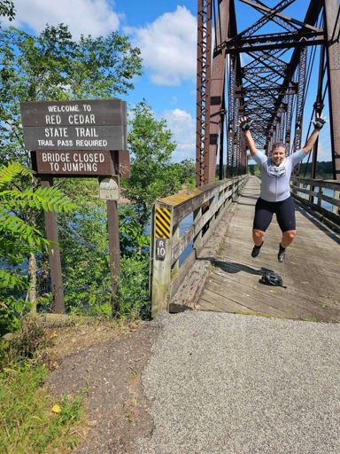 OMG it says right there not to jump on the bridge!