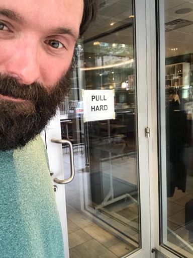 Favorite restaurant door sign