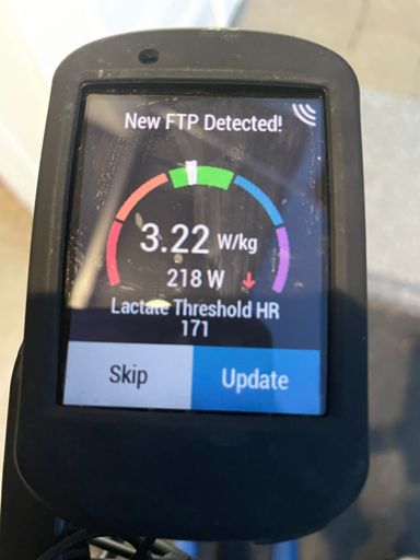 I manually dropped my FTP back a while ago, Garmin keeps  trying to push me back up!!!