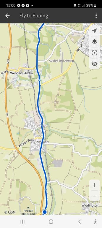 B1383 which passes Audley End: Too busy,  even on a Sunday