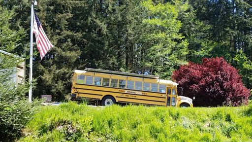 Bus says Jackass  school district
Free tuition