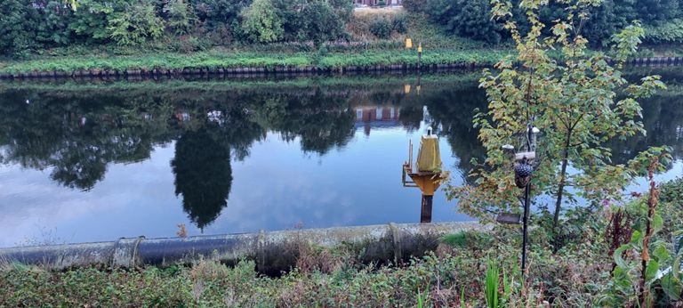 Closest I am.likely to get to the Manchester Ship Canal, which opened for business in 1894 - from the bottom of my Warmshowers' host's garden. https://en.wikipedia.org/wiki/Manchester_Ship_Canal