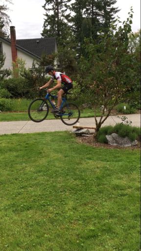 Lyrca freeride in adam's yard