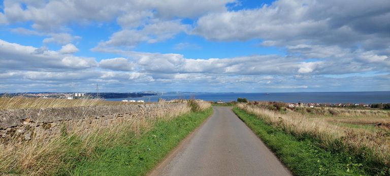 Looking back to Kirkcaldy from Jawbanes Road after an initial climb.  More was to come!