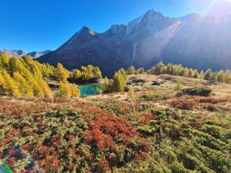 Pointe de Vouasson par le lac bleu et le glacier. Retour par le mont de l’étoile