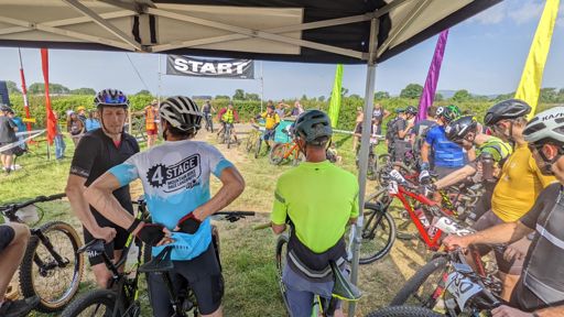 The view from the front of the start