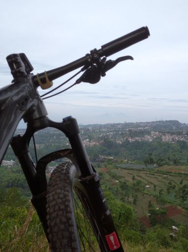 Vicinity of Mt. Gede on the horizon